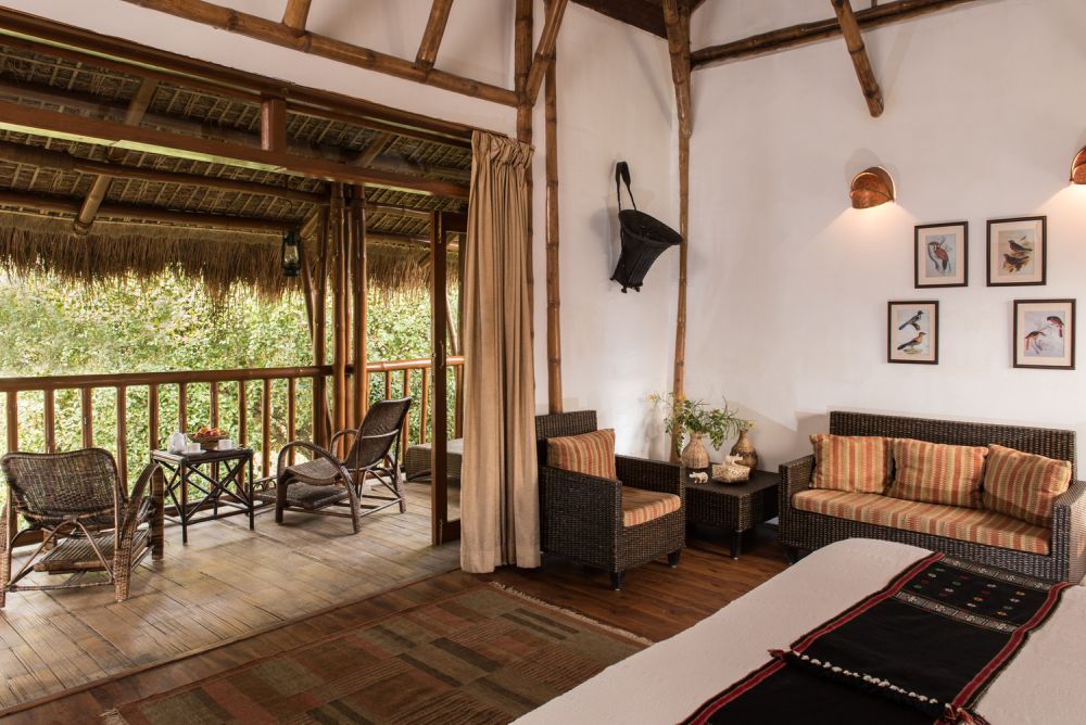 Zimmer, Diphlu River Lodge, Kaziranga, Indien Reise