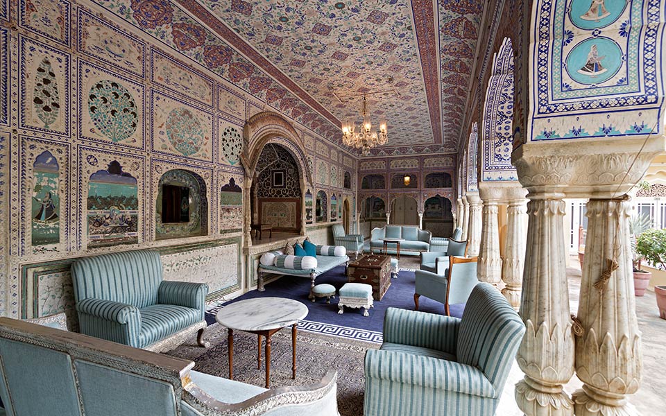 Innenbereich, Samode Palace, Indien Reisen