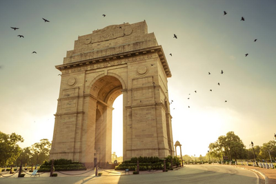 Abschied von Indien, India Gate in Delhi, Indien Luxusreise