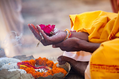 Segnung, Varanasi, Uttar Pradesh, Indien Reise, Bunt, Abschied