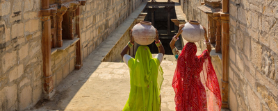 Frauen in Saris, Indien Reise