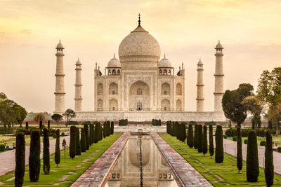 Taj Mahal bei Sonnenaufgang, Indien Reise, UNESCO