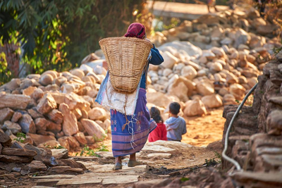 Frau eines Bergdorfes, Bandipur, Nepal Rundreise