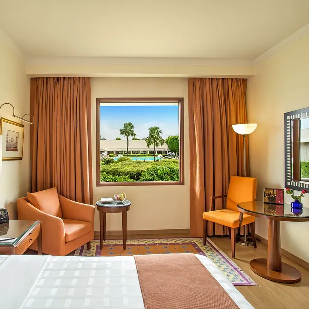 Zimmer Doppelbett, Trident Agra, Indien Rundreise