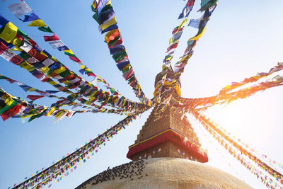 Boudhanath, Kathmandu, Nepal Reise, Sonnenaufgang