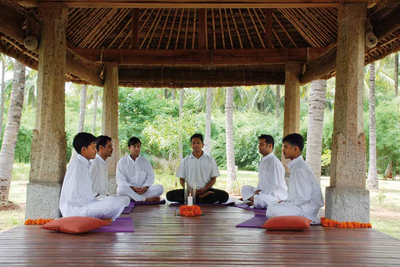 Yoga Session, Shreyas Yoga Retreat, Indien Reise, Entspannung