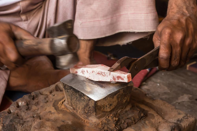 Silberschmiede, Jaipur, Indien Naturreise, Handwerk