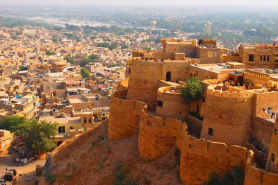 Ein Teil des Jaisalmer Forts, Indien Reise, Festung