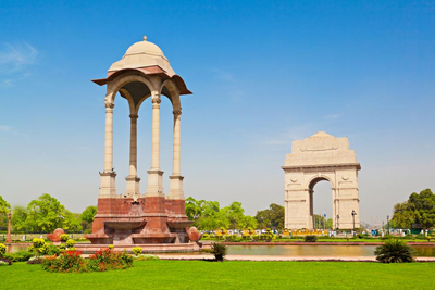 Indien Gate, Delhi, Indien Rundreise, Sonnenschein