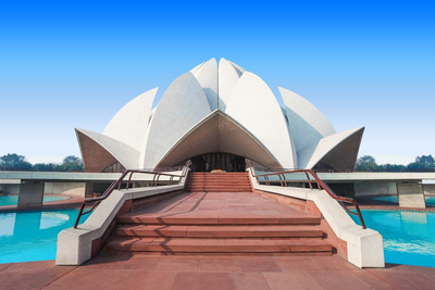 Lotus Tempel in Neu Delhi, Indien Rundreise