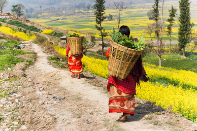 Nepalesisches Dorfleben, Nepal Reisen