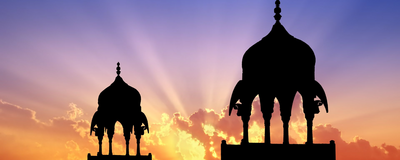 Sonnenuntergang, Bikaner, Indien Reise