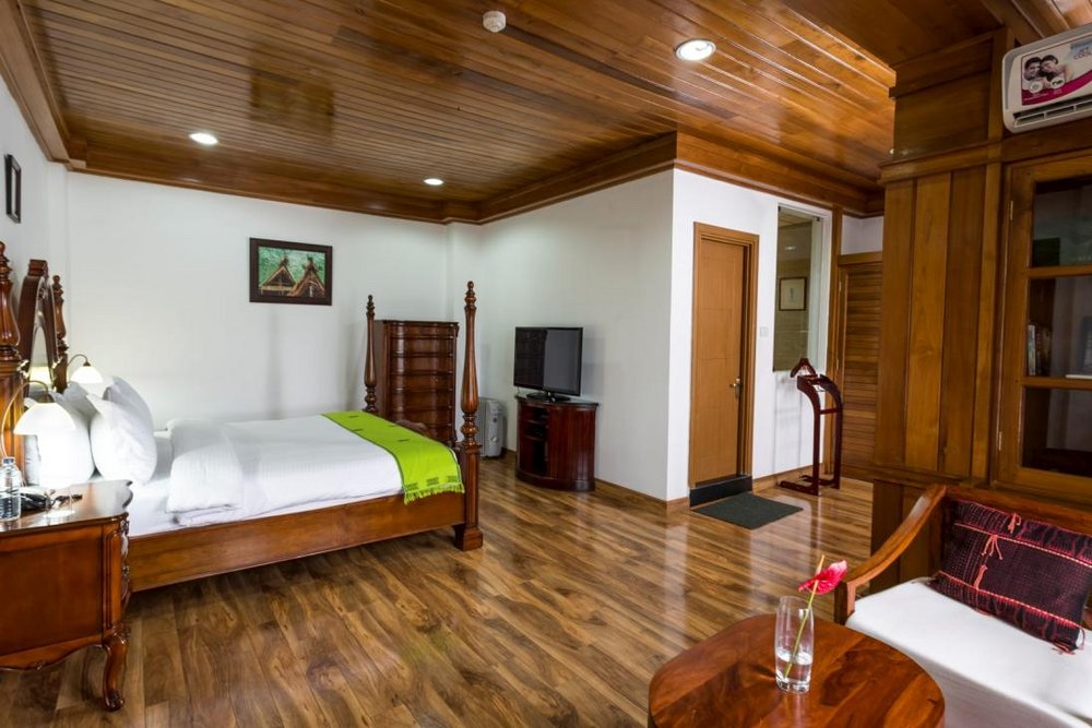 Schlafzimmer, Hotel Vivor, Kohima, Indien Rundreise