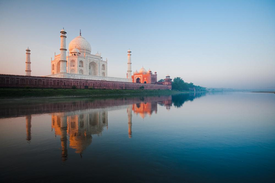 Taj Mahal am Morgen, Indien Kombinationsreise, Monument