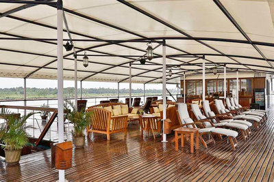 An Deck, R.V. Bengal Ganga, Indien Flusskreuzfahrt