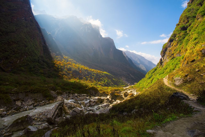 Modi Khola Valley, Himalaya, Nepal Reise