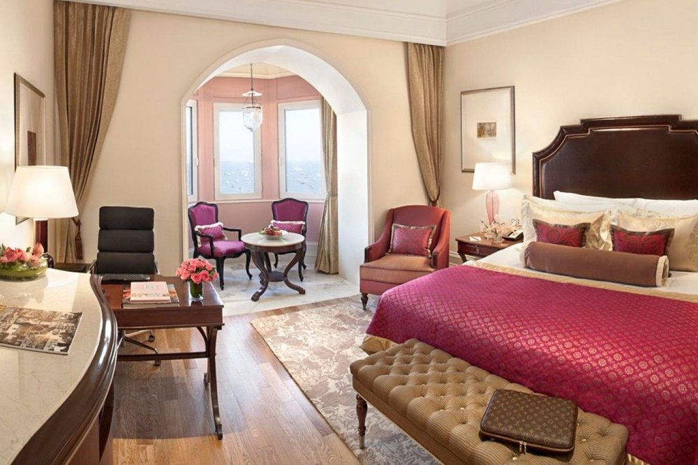 Schlafbereich Luxury Grande Room, Taj Mahal Palace, Mumbai, Indien Reisen