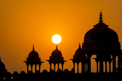 Fatehpur Sikri, Agra City, Indien Reise, Sonnenuntergang