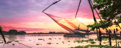 Fischernetze, Fort Kochi, Kerala, Indien Reise