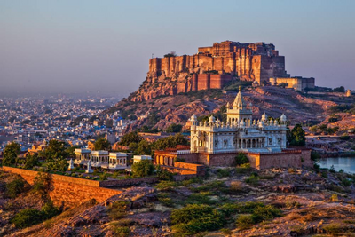 Mehrangarh Fort, Jodhpur, Rajasthan, Indien Reise, Sonnenuntergang