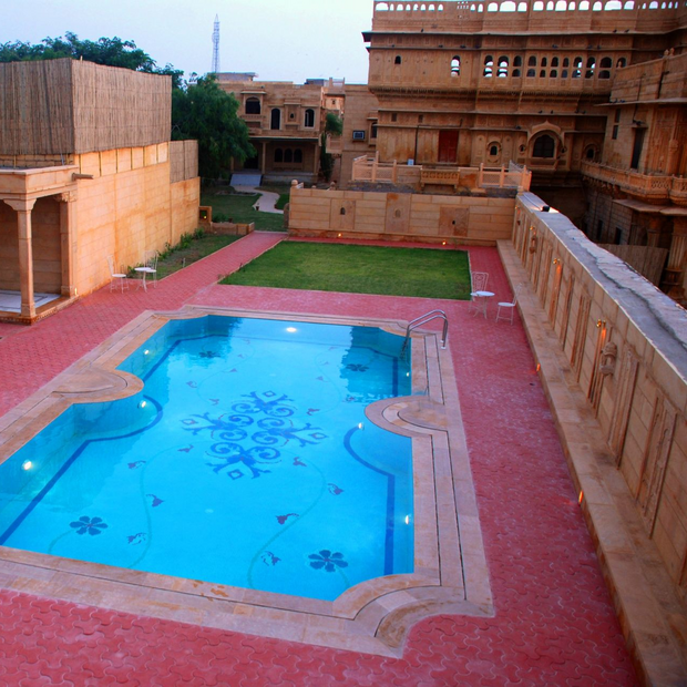 Pool, Mandir Palace, Hotel Jaisalmer, Indien Rundreise