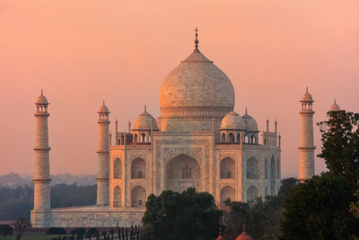 Taj Mahal, Agra, Indien Naturreise, Sonnenuntergang