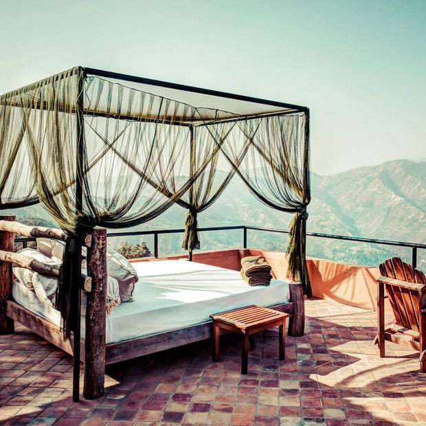 Balkon, Dwarika's Resort, Dhulikhel, Nepal Rundreise