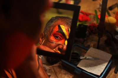Kathakali Tänzer, Indien Reisen, Südindien Reise