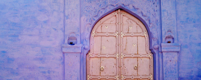 Wunderschöne Tür, Rajasthan, Indien Reise